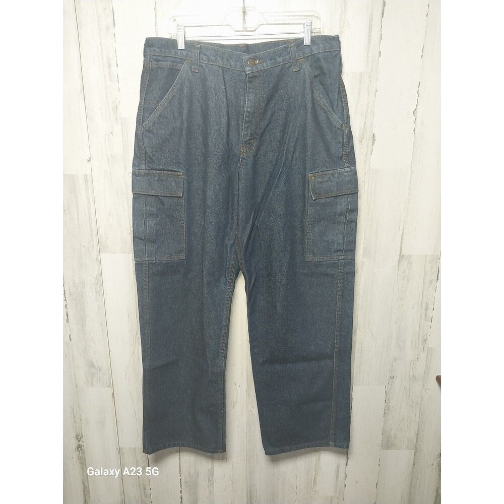 Tough Duck Men's 37x31 Fire Resistant Dark Wash Jeans